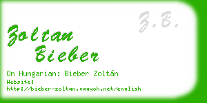 zoltan bieber business card